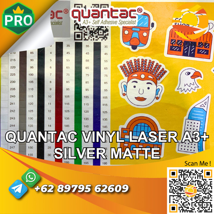 

HOT SALE! QUANTAC Sticker Metalize Silver/Gold A3+ Repack 10 lembar