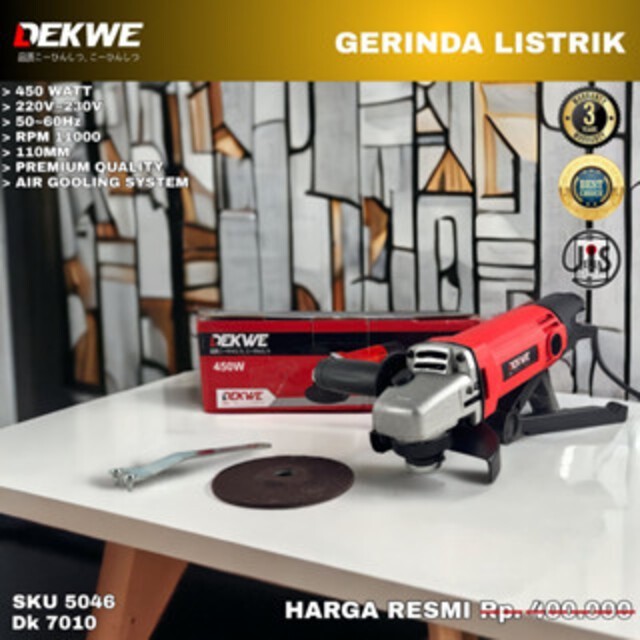 *:*:*:*:*] PROMO Gerinda tangan 4inch DEKWE type DK7010 listrik LOW WATT