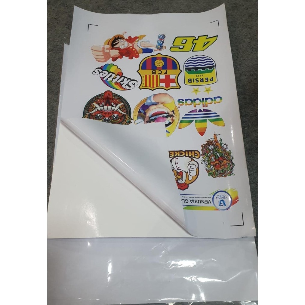 

HOT SALE! Bahan Sticker Vinyl Inkjet Glossy Lembar A3+ Tinta Artpaper/Pigmen/Dye