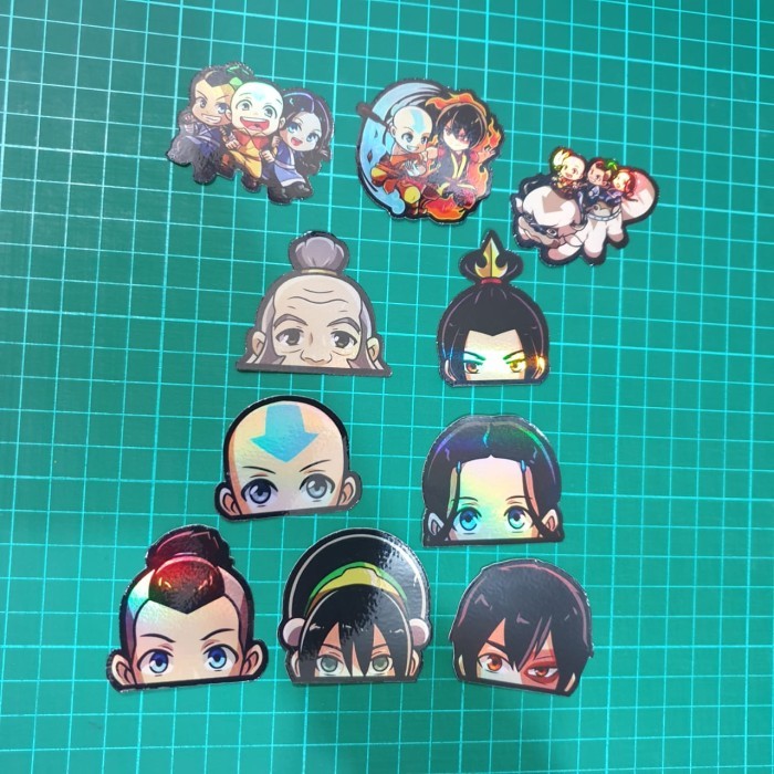 

TERLARIS! Sticker Hologram Anime - Avatar: The Last Airbender - 10pcs