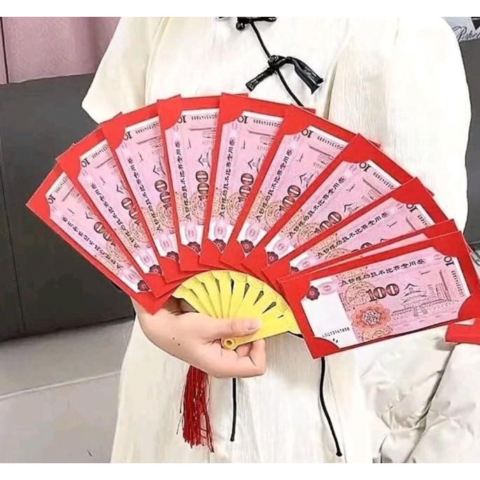 

ANGPAU KIPAS 10 SLOT ANGPAO IMLEK BENTUK KIPAS LIPAT AMPLOP MERAH NEW P52A