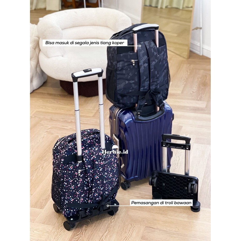 Koper Tas Ransel Troli Barley Kipling Genk Belgia Original Kabin Roda Import