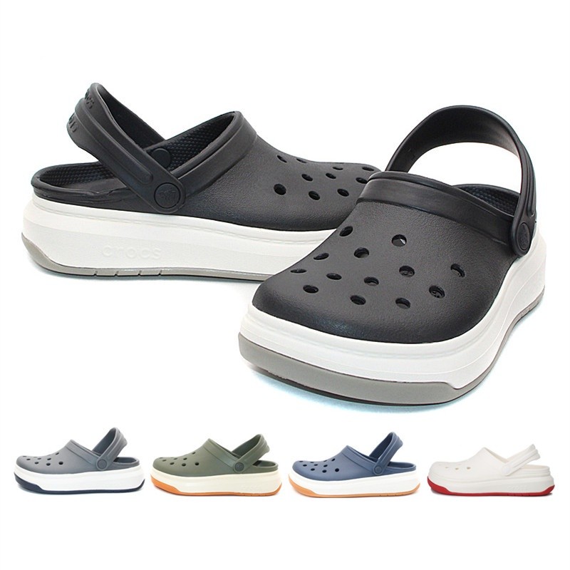 Sandal Pria Asli Crocs Duet Sport Clog Sepatu Unisex Kasut Perempuan Bawah Tebal Lucu Stok Siap [206