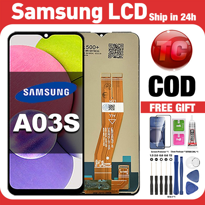 Original Lcd Samsung A03S fullset ori asli Layar hp touchscreen Sentuh Versi Tinggi COD