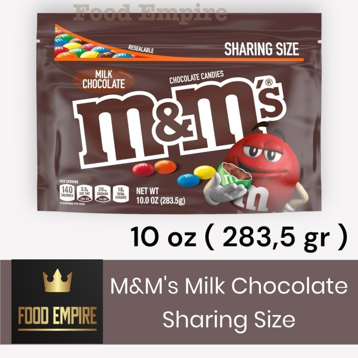 

M&M's Milk Chocolate Sharing Size 10.7 oz Cokelat MnM 303,3 gr M&M