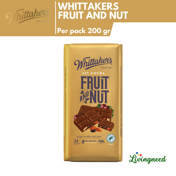 

Whittakers Chocolate Fruit and Nut Coklat Import 200gr