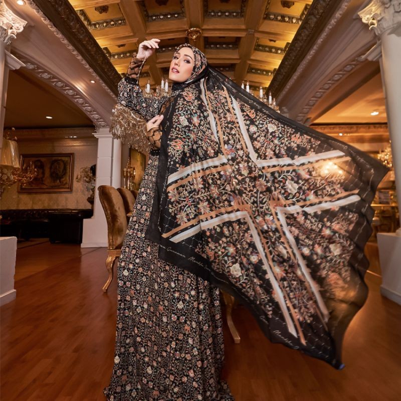 MANDJHA Thalassa Scarf - Raya Collection by Hijab Ivan Gunawan Ori