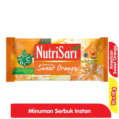 

NutriSari American Sweet Orange Minuman Buah Vitamin C 10 x 14 g