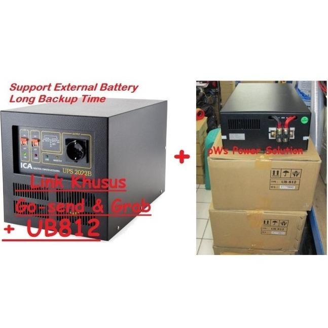 UPS ICA 2022B + UB812 UPS ICA 4000VA / 2000W LINK KHUSUS GO SEND GRAB [ CHETKI ]