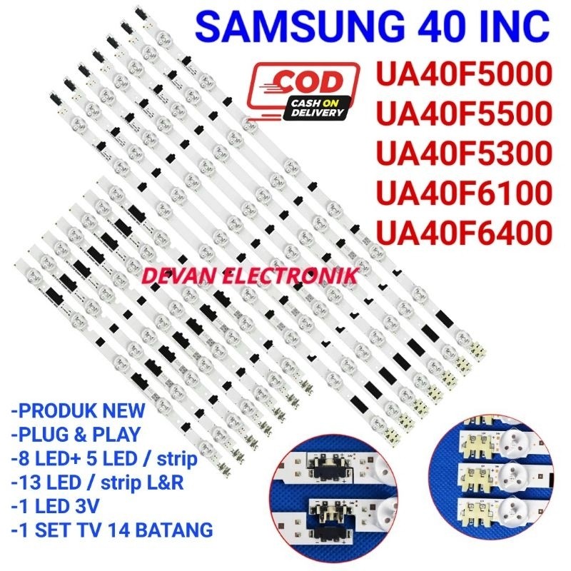 LED BACKLIGHT SAMSUNG UA40F5000 40F5000 UA40F5500 40F5500 UA40F6100 40F6100 UA 40F5300 UA 40F6400