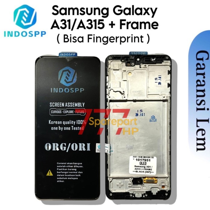 ORI INDOSPP - LCD Touchscreen + Frame Samsung A31 A315 - FINGERPRINT