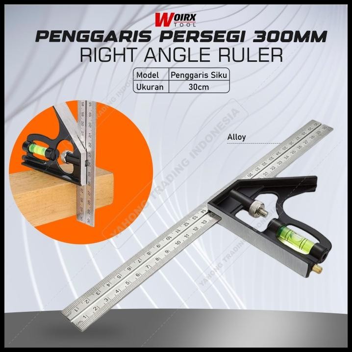 

Mistar Penggaris Siku Stainless Steel 300mm
