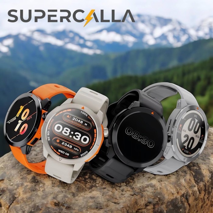 Supercalla MG03 GPS Smartwatch BT Call Waterproof Relojes Inteligentes Heart Rate Monitor AMOLED