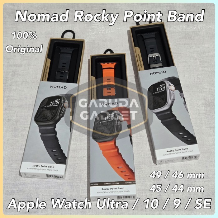 Strap Apple Watch Ultra 2 / 1 49mm 10 46mm 9 8 45mm SE 44mm Nomad Rocky Point Band FKM Rubber