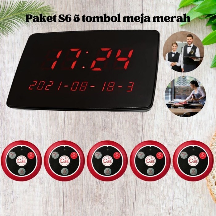 Diskon Bell Bel Table Meja Cafe Restorant Restoran Rest Call Calling Wireless