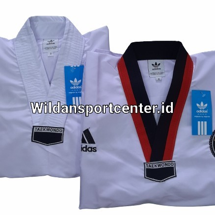 Baju Taekwondo Adidas Anak Baju Dobok Taekwondo Kerah Merah