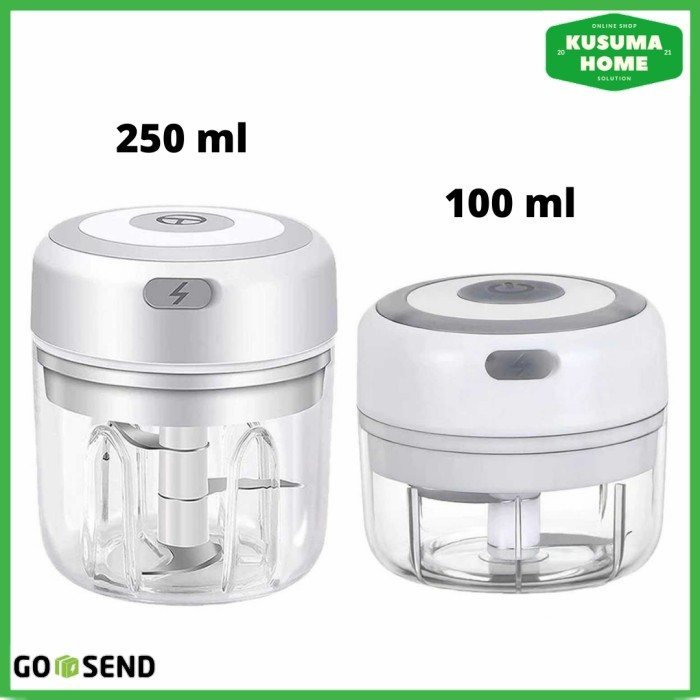 BLENDER MINI ELEKTRIK HAND CHOPPER GARLIC PEMOTONG BAWANG BUMBU COPPER