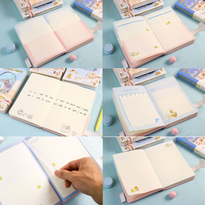 

Magnetic Notebook Hologram Summer Party Buku Diary Pu Leather - 6304