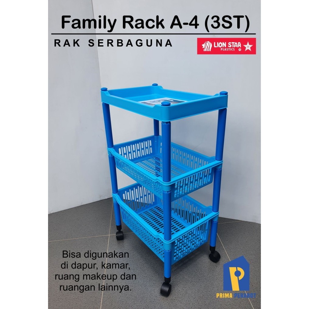 Rak Family Susun 3 Rak Serbaguna/Rak Salon Ss-3 Lion Star A-4