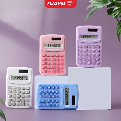 

Flashee Kalkulator Kalkulator Mini 8 Digit Warna Pastel Kalkulator Saku Sekolah Kantor