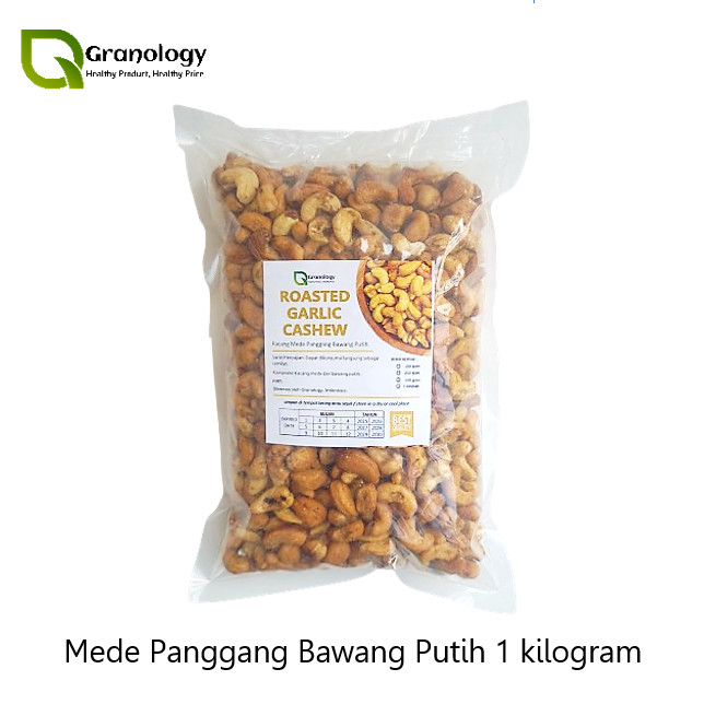 

Roasted Garlic Cashew Nut / Mede Panggang Bawang Putih (1 kilogram) by Granology