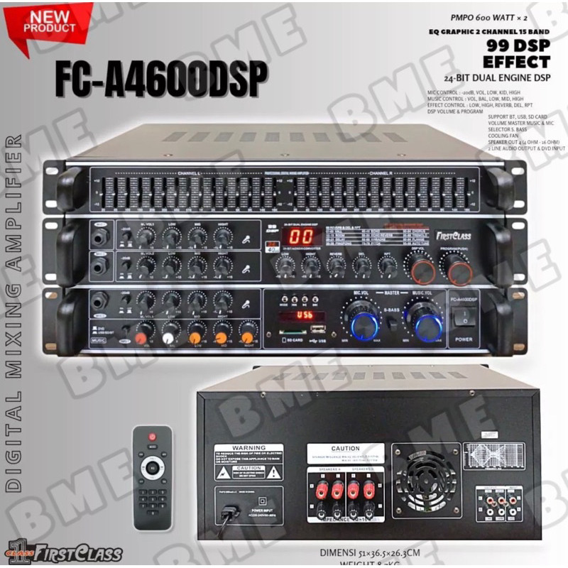 Power Amplifier Karaoke FC A4600 DSP Bluetooth Original FCA4600DSP
