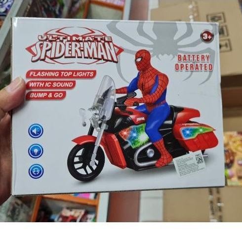 Mainan Motor Spiderman / ultimate Spiderman bo bump dan go