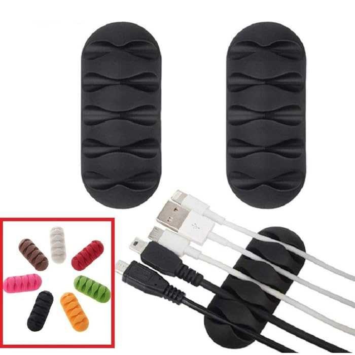 

Klip Silikon Pengatur Kabel Charger Handphone Laptop Earphone Multifungsi 5 In 1 Cable Wire