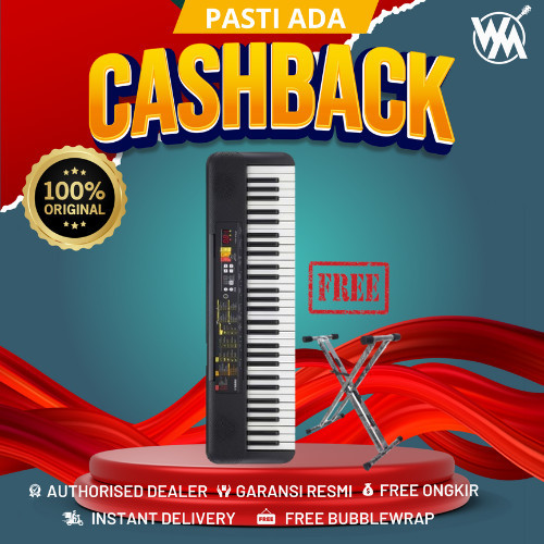 Yamaha Keyboard PSR F52 + Gratis Adaptor + Stand Book & Stand Keyboard