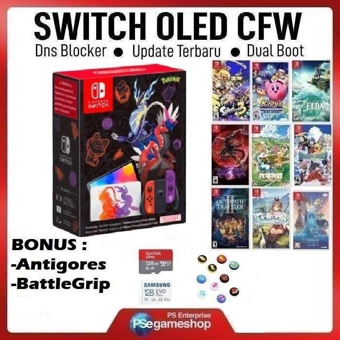 Switch OLED Console CFW 128GB 256GB 512GB Full Game / HWFLY