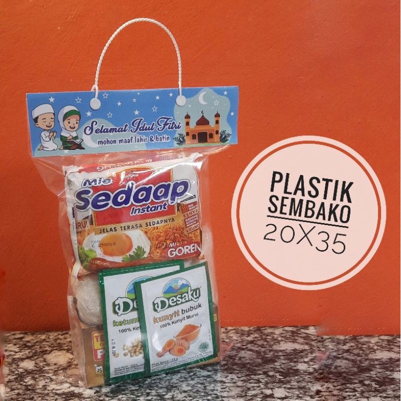 

plastik bingkisan lebaran ukr 20x35 cm plastik sembako, parcel sembako