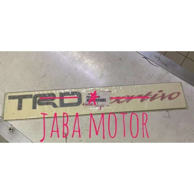 STIKER TRD SPORTIVO FORTUNER ORIGINAL ORI