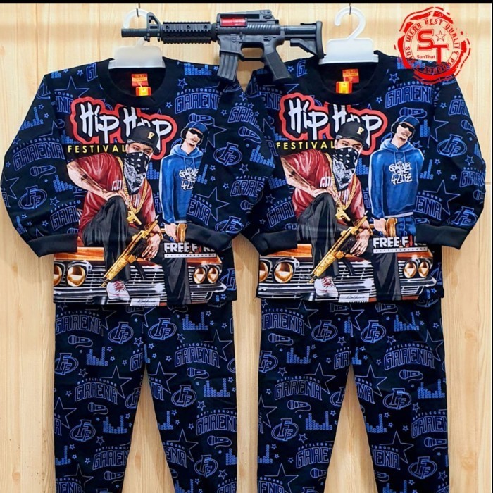 LIMITED EDITION Setelan Panjang Baju Free Fire Anak Laki laki GRATIS pistol mainan / BAJU FF ANAK