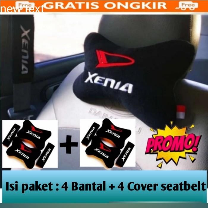 Bantal Mobil Xenia Isi 4 Headrest Bantal Jok Sandaran Kepala