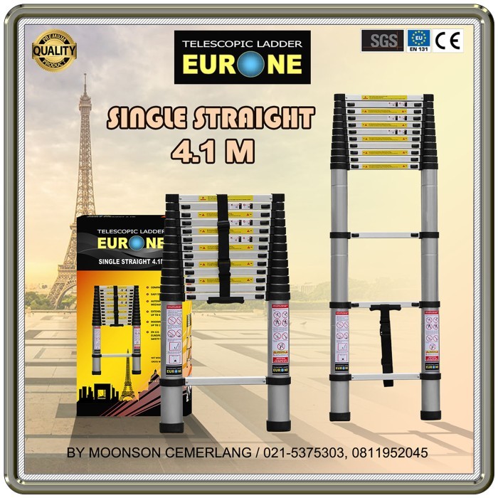Tersedia Tangga Teleskopik 4.1M, Single- Eurone X-Tra