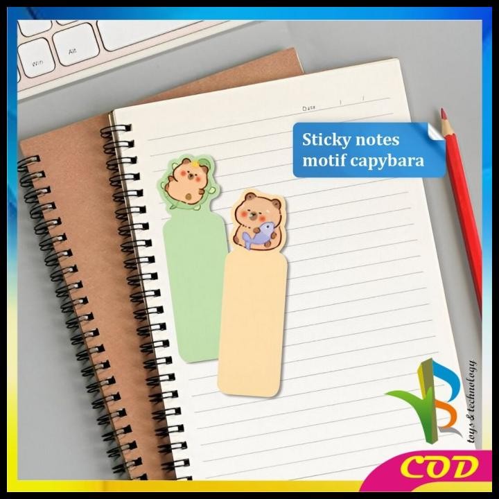 

RB-A95 Sticky Notes Motif Capybara Lucu 8 Baris Pembatas Buku Karakter / Kertas Memo Kapibara Catatan Penanda Buku Stick Note Stationery