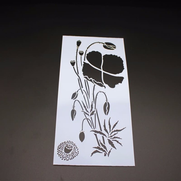 

Plastic Stencil - Flower Vine Chinese Style (23x13cm)