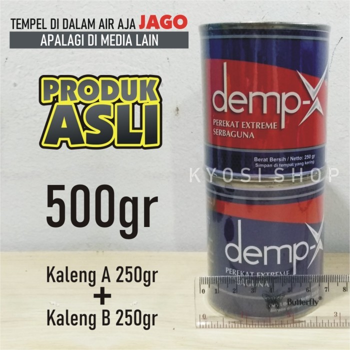 

Lem Perekat Extreme Serbaguna DEMPX 500gr Kering dan Basah Dalam Air