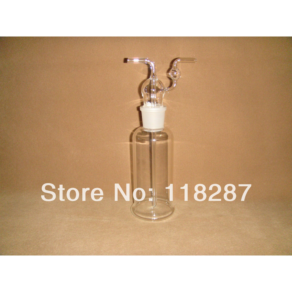 500ml lab glassware Lab Glass Gas Washing Bottle straight-tube type gas Washing lab glassware