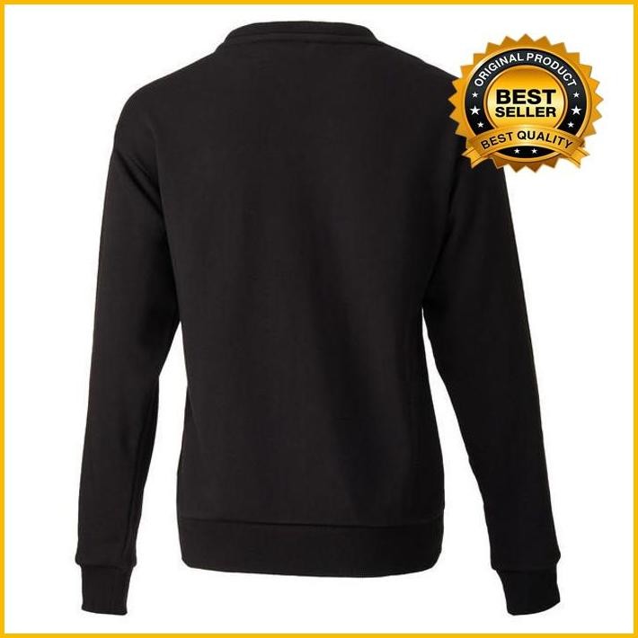 Puma Sweater Wanita Essentials French Terry Crew Neck Black Terlaris 100 % Original
