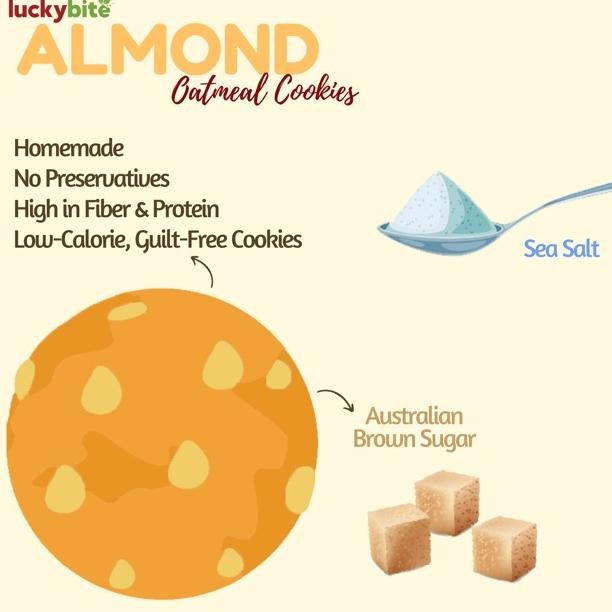

Oatmeal Cookies - Almond (225 gr) - LUCKYBITE