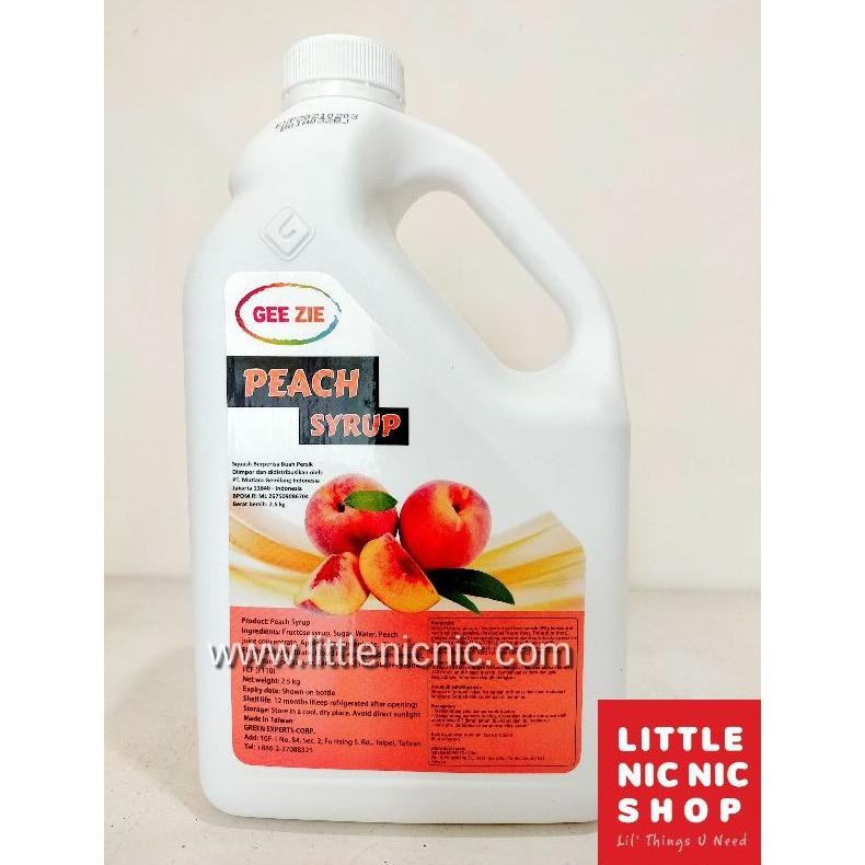 

Gee zie Peach syrup 1.2 kg sirup juice concentrate Taiwan