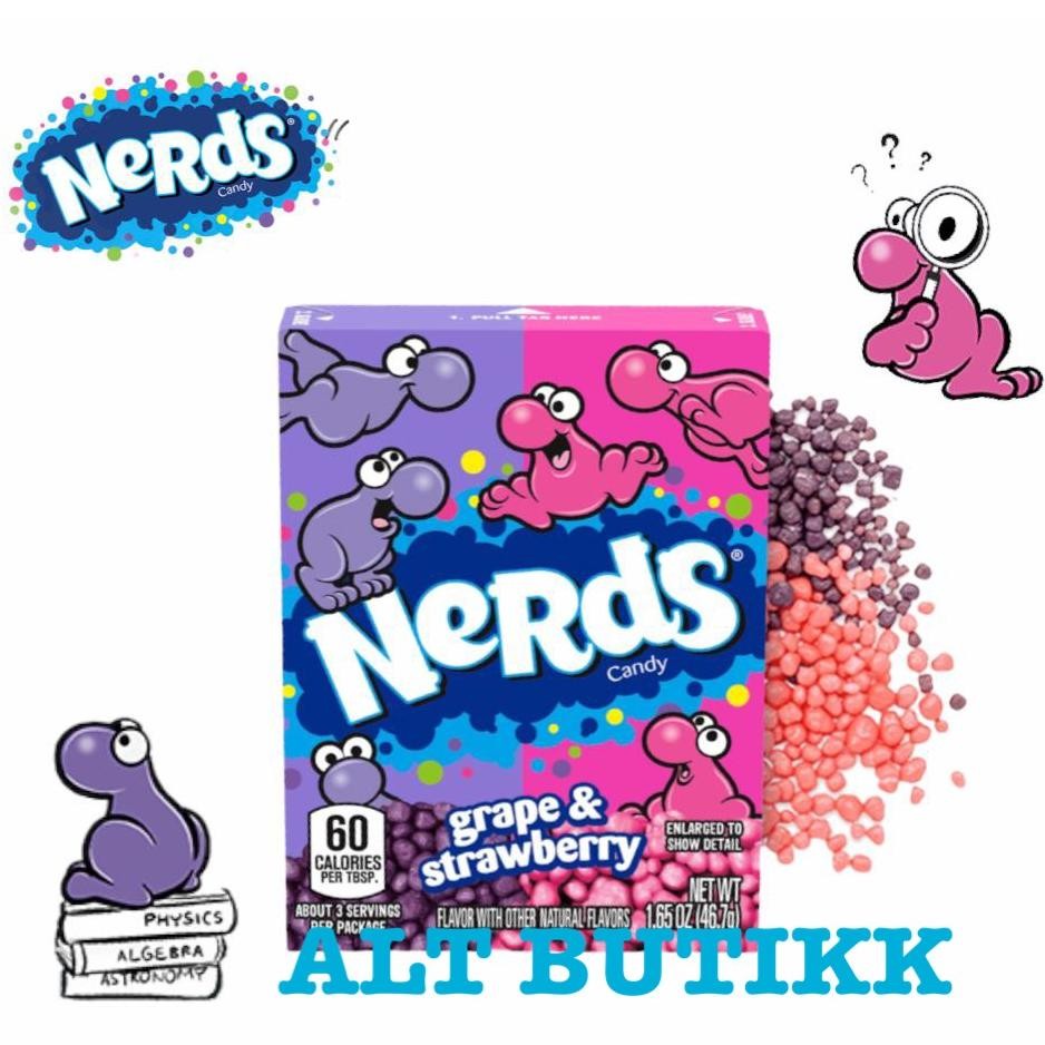 

NERDS GRAPE STRAWBERRY CANDY 46.7gr MADE IN USA