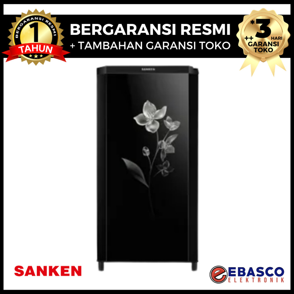 SANKEN Kulkas SKV 161 FBK 1 Pintu 160 Liter Low Watt Bergaransi Resmi