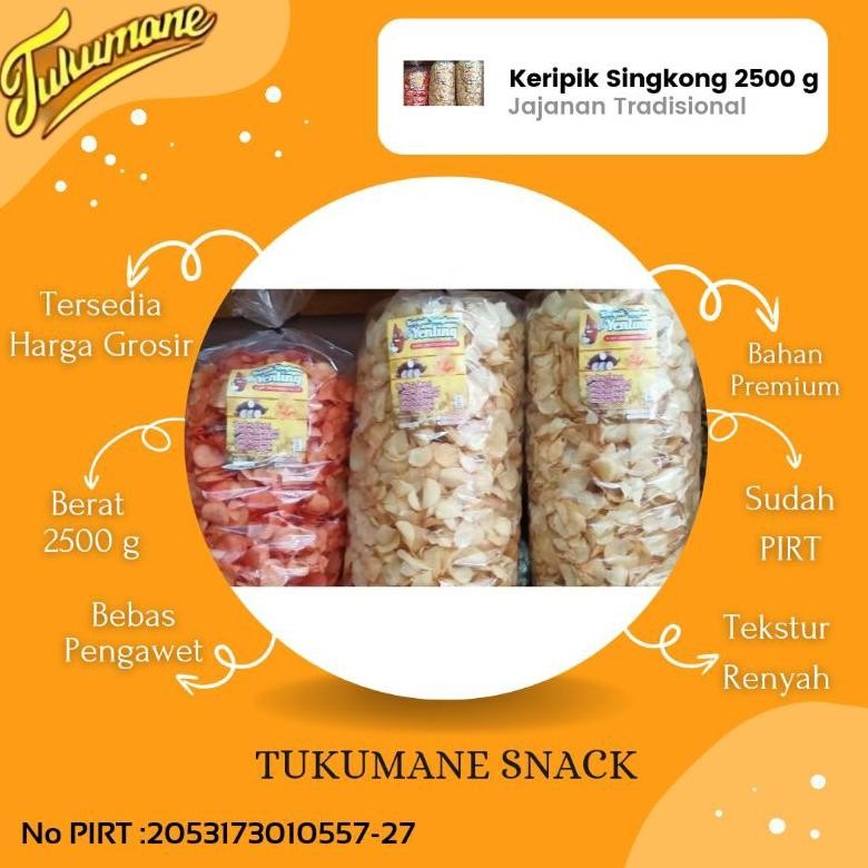 

Keripik Singkong 2.5kg dan 3kg Tersedia 3 Pilhan Rasa Original Keju Balado Sudah PIRT Harga Distributor
