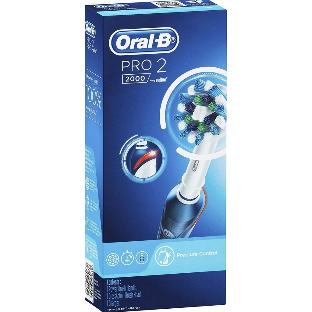 BRAUN ORAL B PRO 2 2000 SIKAT GIGI ELEKTRIK