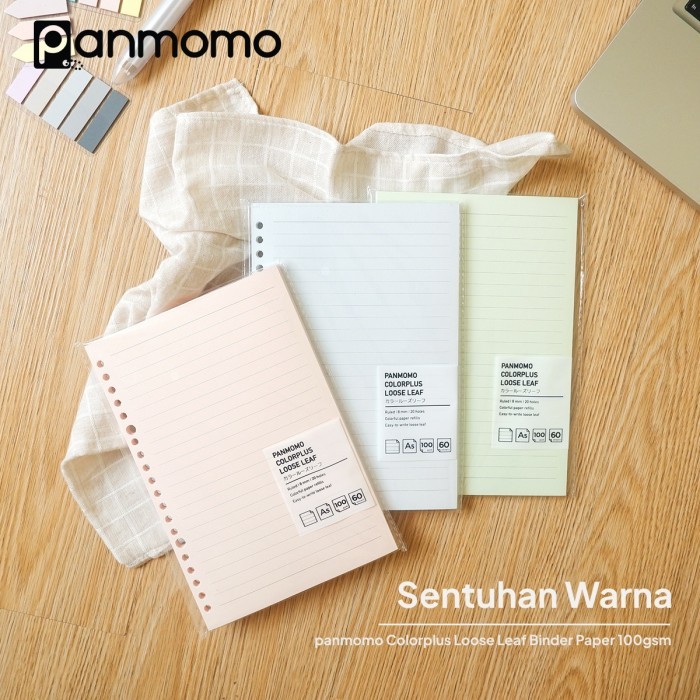 

Panmomo Colorplus Loose Leaf Binder Paper 100gsm - A5 - Kertas Binder