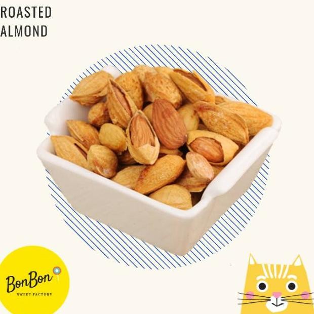 

Kacang Almond Panggang Buttermilk / Almond Roasted Oven Rasa Susu 500 Gram