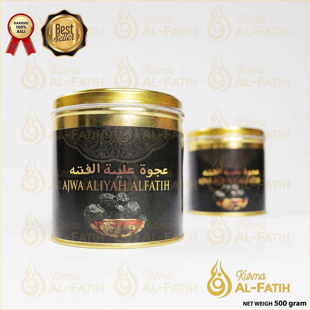 

Kurma Ajwa KALENG Alfatih / Ajwah Aliyah Madinah / Kurma Nabi Kemasan Exclusive Azwa Aliyah Al-Fatih