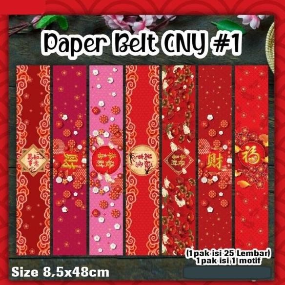 JUAL Paper Belt Imlek, Kertas toples, Hiasan parcel Imlek, Hiasan toples